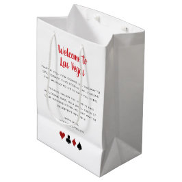 Sacola Para Presentes Média Bem-vindos ao casamento de Las Vegas