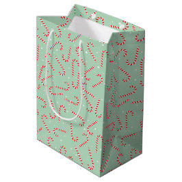 Sacola Para Presentes Média Bengalas de Natal