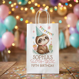 Sacola Para Presentes Média Bicho-preguiça aniversário infantil bicho-preguiça