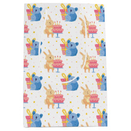 Sacola Para Presentes Média Bichos de Aniversário Bons