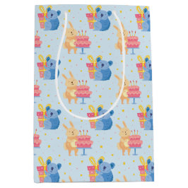 Sacola Para Presentes Média Bichos de Aniversário Bons