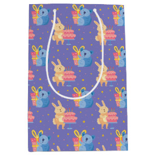 Sacola Para Presentes Média Bichos de Aniversário Bons