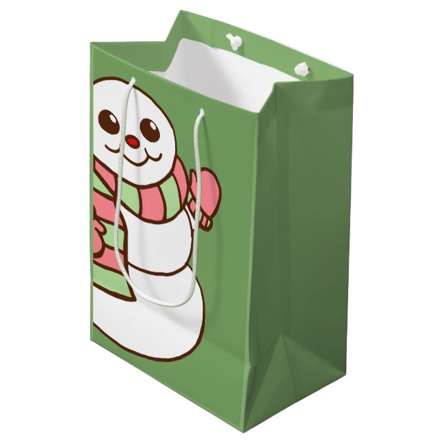 Sacola Para Presentes Média Big Snowman Gift Bag (Frente inclinada)