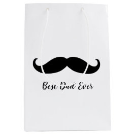 Sacola Para Presentes Média bigode preto e branco