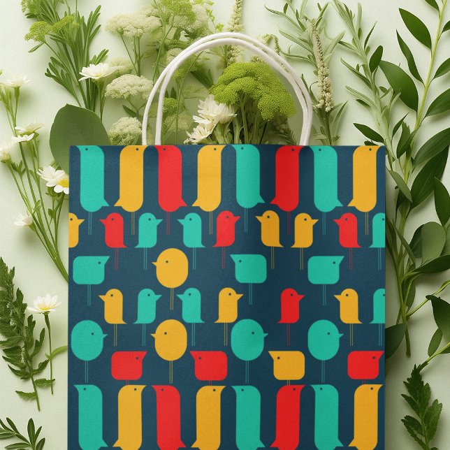 Sacola Para Presentes Média Bird Cartoon (gift bag, birthday surprise gift bag, teddy bear gift bag, wine gift bag, travel bag, use and throw )
