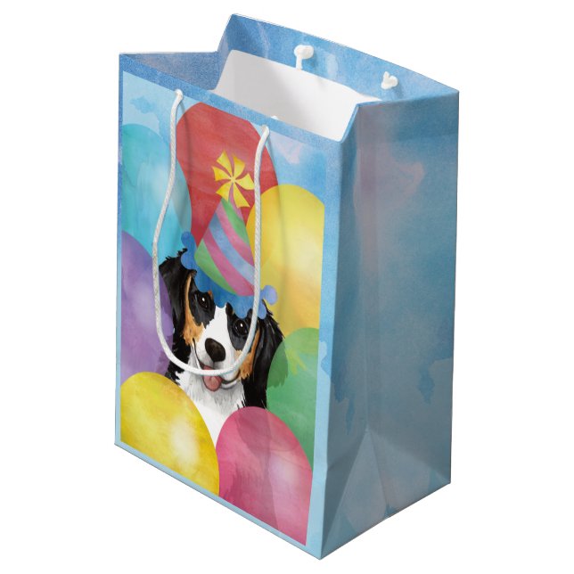 Sacola Para Presentes Média Birthday Balloons Berner Medium Gift Bag (Verso inclinado)