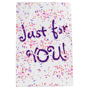 Sacola Para Presentes Média Birthday Candy Sprinkles