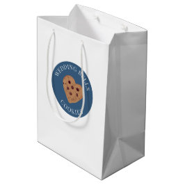 Sacola Para Presentes Média Biscoitos Sinos de Casamento | Chás de Noiva Azuis