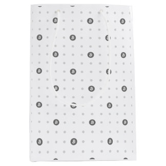 Sacola Para Presentes Média Bitcoin Polka Dots Gift Bag (Medium)