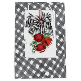 Sacola Para Presentes Média Black and White Noël Simple