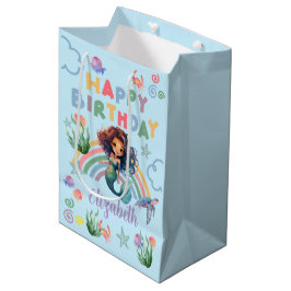 Sacola Para Presentes Média Black Mermaid Gift Bag in Blue