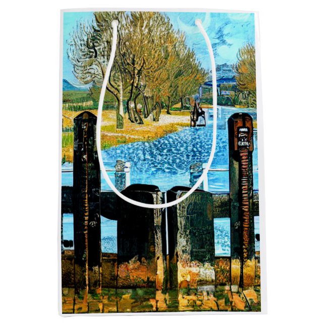 SACOLA PARA PRESENTES MÉDIA BLOQUEIO DE NARROWBOAT (Frente)
