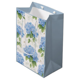Sacola Para Presentes Média Blue Hydrangea Gift Bag | Botanical