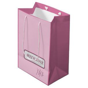 Sacola Para Presentes Média Blush & Love: Adorable Pink Gift Bags