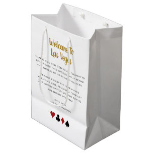 Sacola Para Presentes Média Boas-vindas ao casamento de Las Vegas