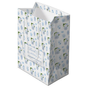 Sacola Para Presentes Média Boas-vindas ao Marinho Chinoiserie
