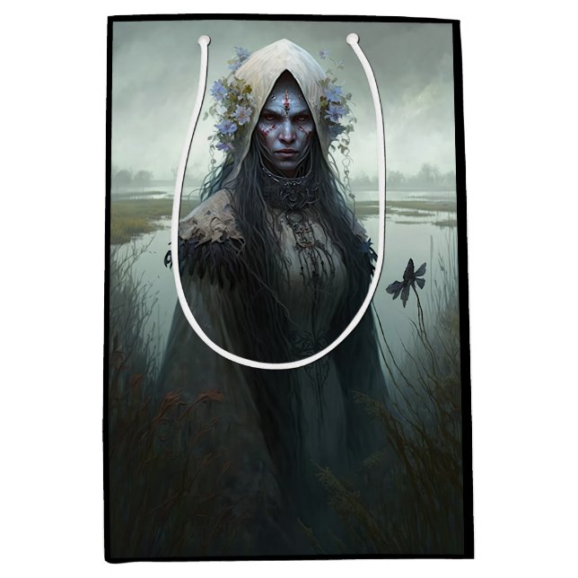 Sacola Para Presentes Média Bog Witch - Liches e Ghouls (Frente)