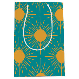 Sacola Para Presentes Média Boho Ray de Sun Turquoise