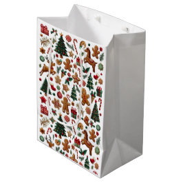 Sacola Para Presentes Média Bolas de presentes de Natal divertidas