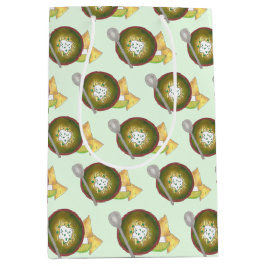 Sacola Para Presentes Média Boliche de Green Chili Chili Chile Verde Cookoff