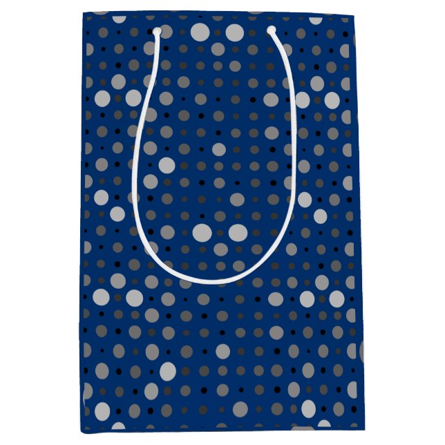 Sacola Para Presentes Média Bolinhas 01.Cinza azul BG (Frente)