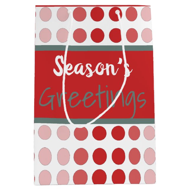 Sacola Para Presentes Média Bolinhas moderna (Frente)