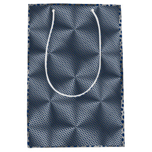 Sacola Para Presentes Média Bolinhas na placa metálica 01x4 DBlue BG