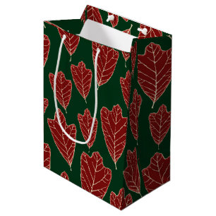 Sacola Para Presentes Média Bolsa de Carvalho Contemporânea com Padrão Médio d