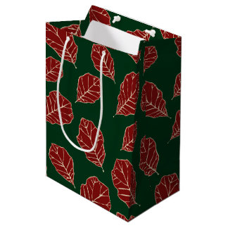 Sacola Para Presentes Média Bolsa de Carvalho Contemporânea com Padrão Médio d
