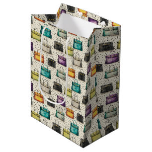 Sacola Para Presentes Média Bolsa de Crocodilo Colorida Padrão de Moda