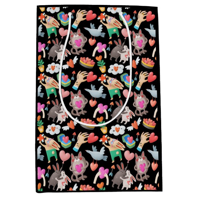 Sacola Para Presentes Média Bolsa de papel San Valentín (Frente)