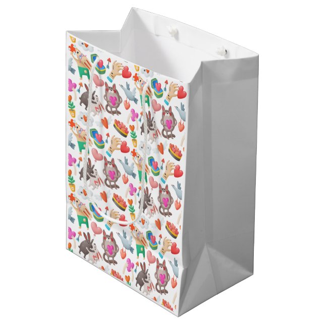 Sacola Para Presentes Média Bolsa de papel San Valentín (Frente inclinada)