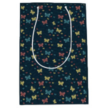 Bolsa De Presente Com Design De Borboletas Multico