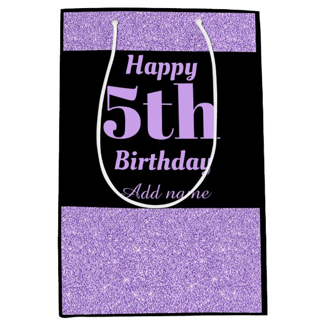 Sacola Para Presentes Média bolsa de presente de 5 de aniversário personalizad