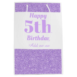 Sacola Para Presentes Média bolsa de presente de 5 de aniversário personalizad