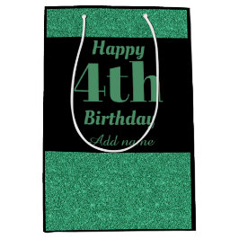 Sacola Para Presentes Média bolsa de presente de aniversário de 4º aniversário