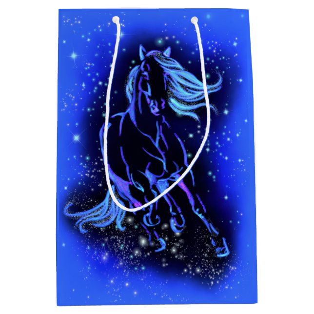 Sacola Para Presentes Média Bolsa de Presente de Cavalo (Frente)