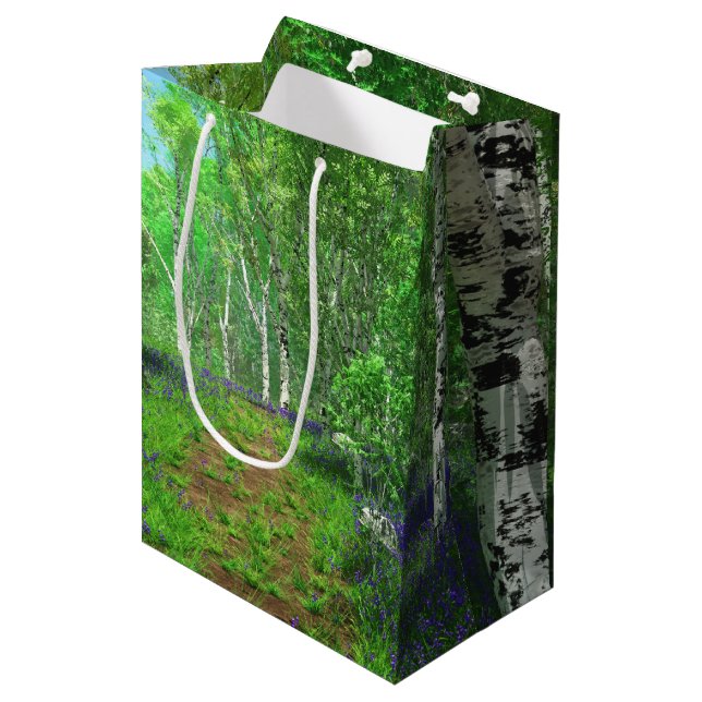 Sacola Para Presentes Média Bolsa de Presente de Luz Bluebell (Frente inclinada)