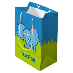 Sacola Para Presentes Média Bolsa de presente de meio de desenho de elefante a