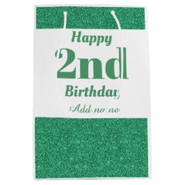 Sacola Para Presentes Média bolsa de presente de segundo aniversário personali