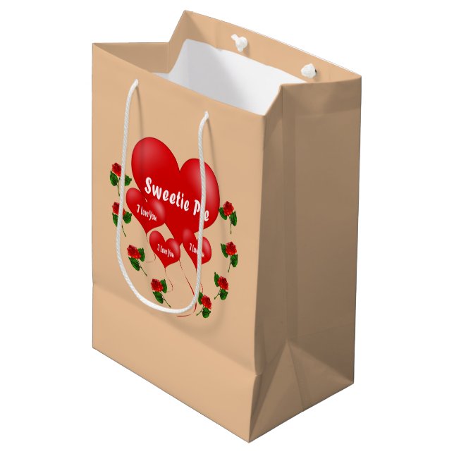 Sacola Para Presentes Média bolsa de presente de torta de docinho (Frente inclinada)