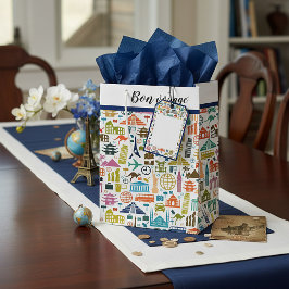 Sacola Para Presentes Média Bolsa de presente média Viagem pelo mundo