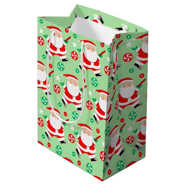 Sacola Para Presentes Média Bolsa de Presente Médio de Natal de Golf Disco (Verso inclinado)