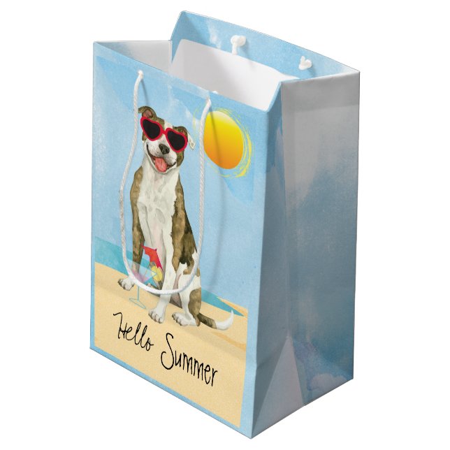 Sacola Para Presentes Média Bolsa de Presente Médio Terrier Terrier (Verso inclinado)