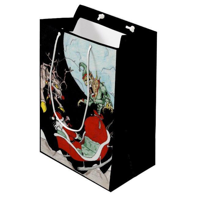 Sacola Para Presentes Média Bolsa de Presente Personalizada do Pesadelo de Nat (Frente inclinada)