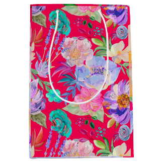 Sacola Para Presentes Média Bolsa de regalo floral