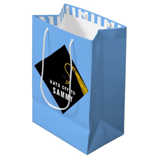 Sacola Para Presentes Média Bolsa Média de Presente de Graduação (Frente inclinada)