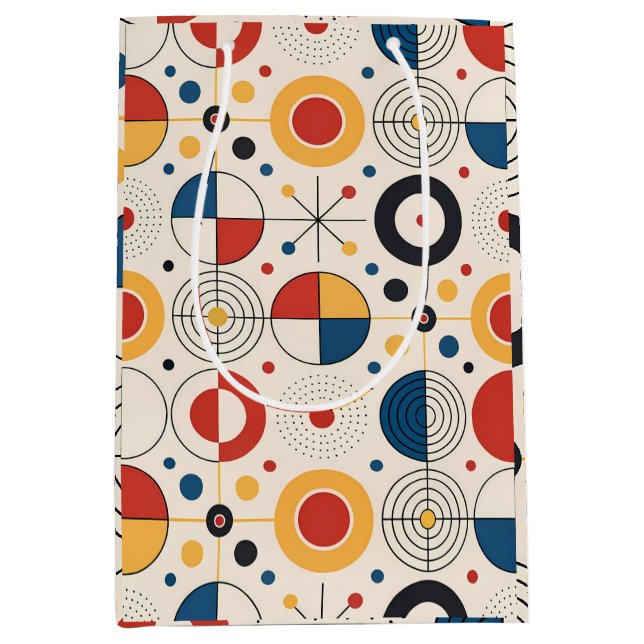 Sacola Para Presentes Média Bolsa regalo diseño geométrico (Frente)