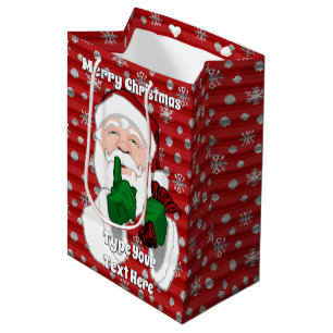 Sacola Para Presentes Média Bolsas de Cláusulas de Papai Noel Personalizadas d