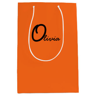 Sacola Para Presentes Média Bolsas de Favor do Partido Personalizado Laranja